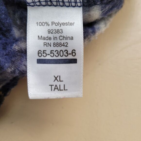 Kingsize Fleece Jacket Mens XLTall Full Zip Aztec Southwest Stretch Waist Pocket - Picture 8 of 10